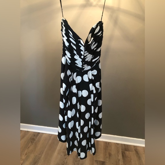 Vintage Adolfo polka dot silk dress - Picture 2 of 4